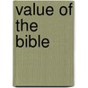 Value of the Bible by Hensley Henson