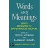 Words and Meanings door Peter R. Ackroyd