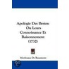 Apologie Des Bestes by Morfouace De Beaumont