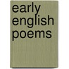 Early English Poems by John Duncan Spaeth