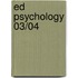 Ed Psychology 03/04