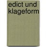 Edict Und Klageform door Moriz Wlassak