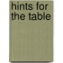 Hints For The Table