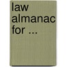 Law Almanac For ... door New South Wales