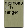 Memoirs Of B Ranger door Pierre Jean De B�Ranger