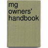 Mg Owners' Handbook door Onbekend