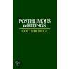 Posthumous Writings by Gottlob Frege