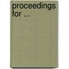 Proceedings for ... door Onbekend