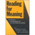 Reading For Meaning