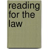 Reading For The Law door Christine L. Krueger