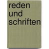 Reden und Schriften door Ferdinand Lassalle