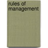 Rules Of Management door William Lodge