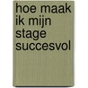 Hoe maak ik mijn stage succesvol door A. Zegers