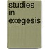 Studies In Exegesis
