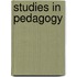 Studies In Pedagogy