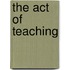 The Act Of Teaching