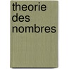 Theorie Des Nombres by Eugene Cahen
