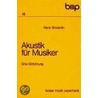 Akustik für Musiker by Rene Brüderlin