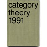 Category Theory 1991 by R.A.G. Seely