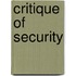 Critique Of Security