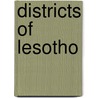 Districts of Lesotho door Books Llc