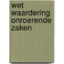 Wet waardering onroerende zaken