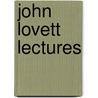 John Lovett Lectures by Sir Michael McDonnell