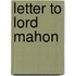 Letter To Lord Mahon