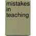 Mistakes In Teaching