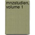 Mnzstudien, Volume 1