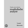 Musikalische Analyse door Diether de LaMotte