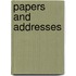 Papers And Addresses