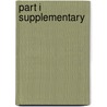 Part I Supplementary by Eleanor Jordon