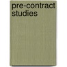 Pre-Contract Studies door Allan Ashworth