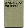 Preparation for Math by Unknown