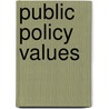 Public Policy Values door Jenny Stewart