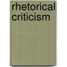 Rhetorical Criticism by Phyllis Trible