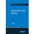 Semantics and Syntax