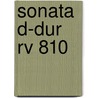 Sonata D-dur  Rv 810 door Antonio Vivaldi