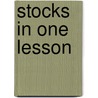 Stocks In One Lesson door Brian Pink