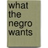 What The Negro Wants