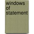 Windows Of Statement