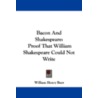 Bacon and Shakespeare by William Henry Burr