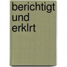 Berichtigt Und Erklrt door Friedrich Diez