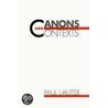 Canons And Contexts P door Paul Lauter