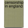 Censorship In England door Frank Palmer