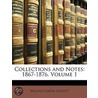 Collections and Notes door William Carew Hazlitt