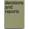 Decisions And Reports door Ec