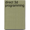 Direct 3d Programming door Clayton Walnum