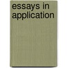 Essays In Application by Henry Van Dyke